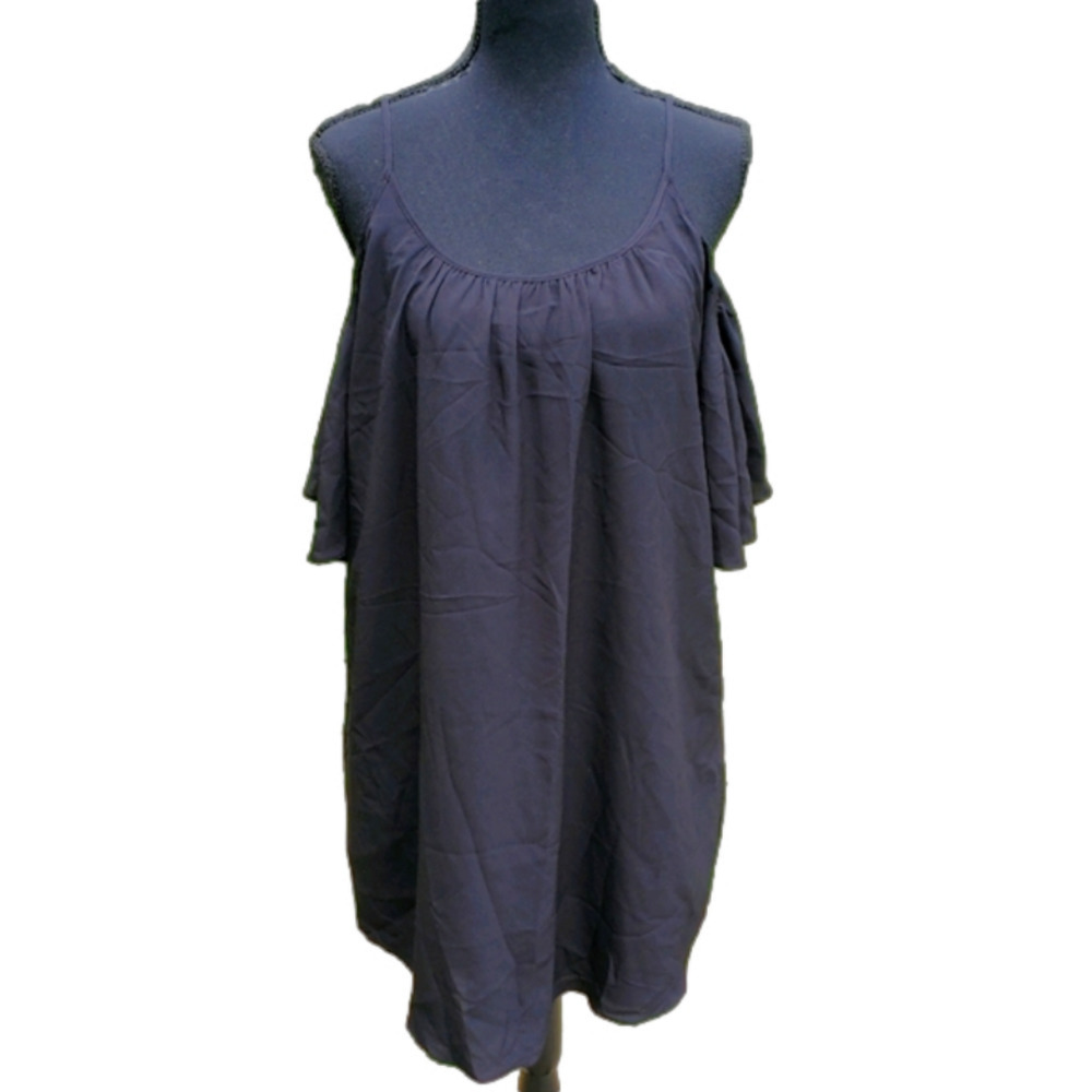 NWT Black Cold Shoulder Spaghetti Strap Dress